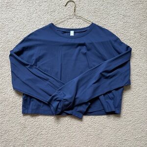 Lululemon Athletica Blue Cropped Long-Sleeve